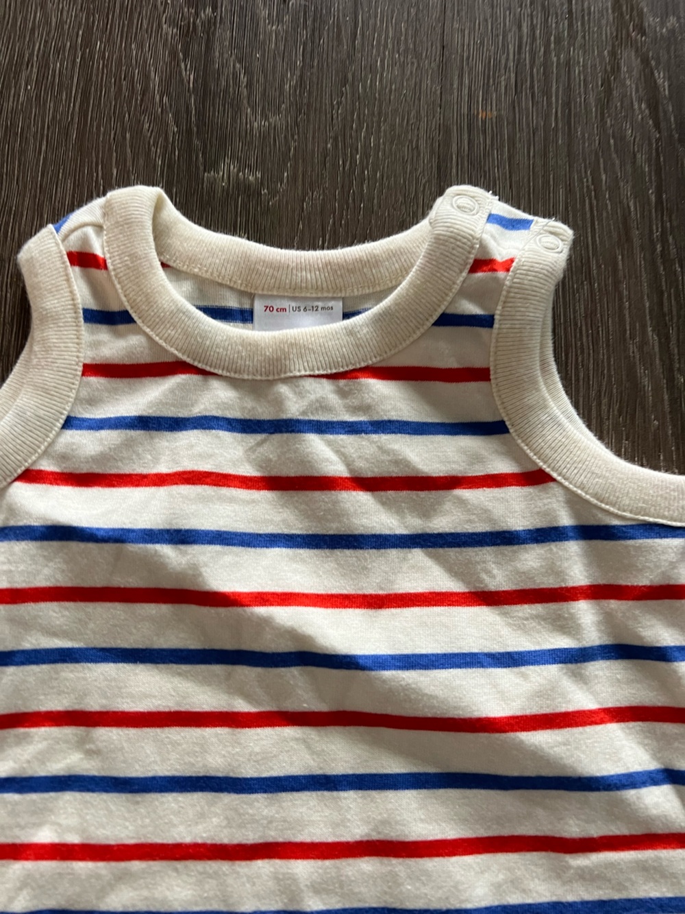 Striped Red & Blue Kids Tank Top - Unbranded